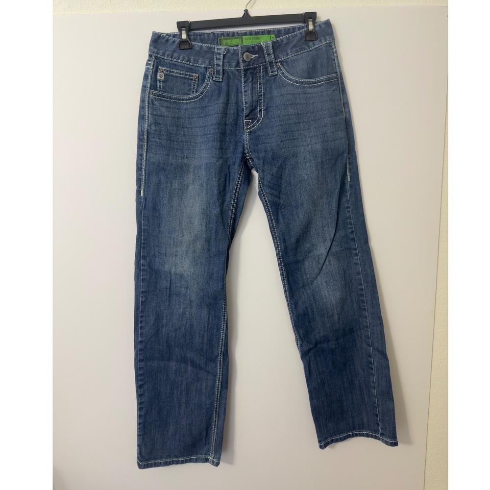 Rock & Roll Denim Pistol Straight Jeans Mens 29x32 Blue Contrast Stitching